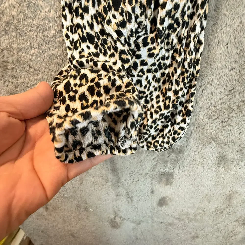 Old Navy Cheetah Smocked Romper Animal Print Leopard 18-24 Months Toddler Girls
